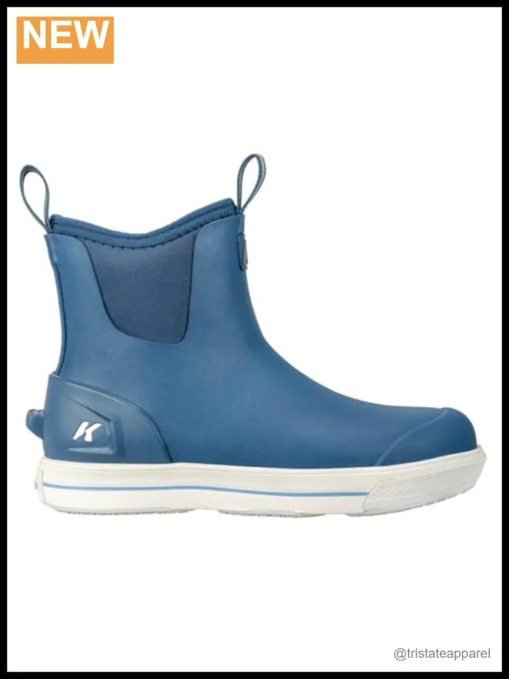 Waterproof Ankle Boot Rain Shoe Pull-On Rubber Vulcanized Deck Boot